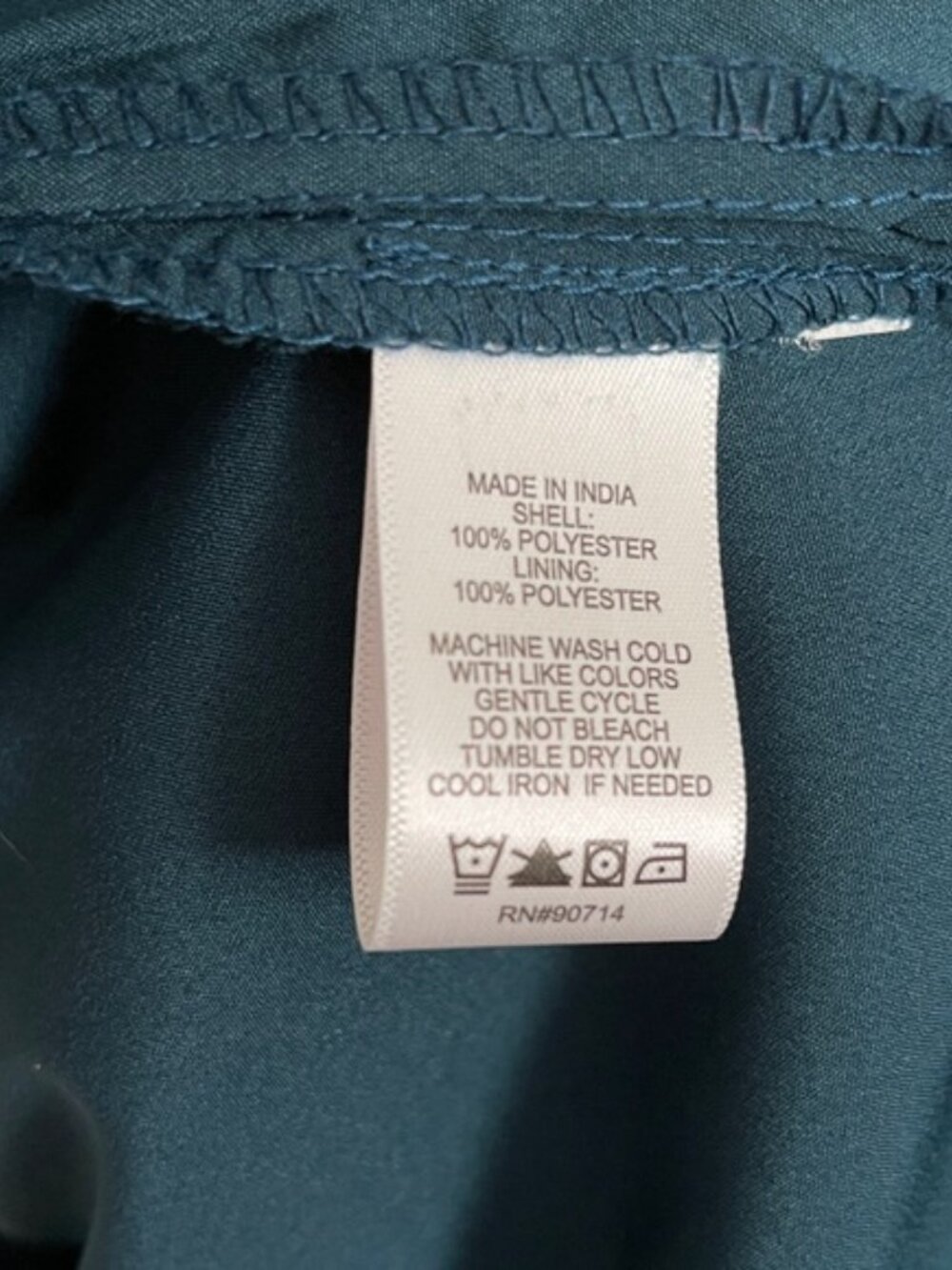 1 State Teal Tiered Long-Sleeve Maxi Dress - Picture 4 of 5